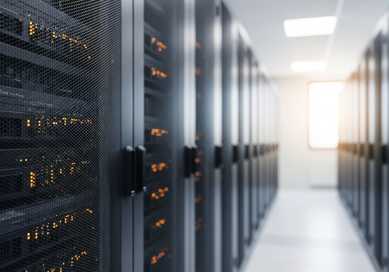 Moderne serverruimte voor betrouwbare webhosting